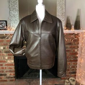 Roundtree & Yorke Genuine Leather Jacket, Size Small